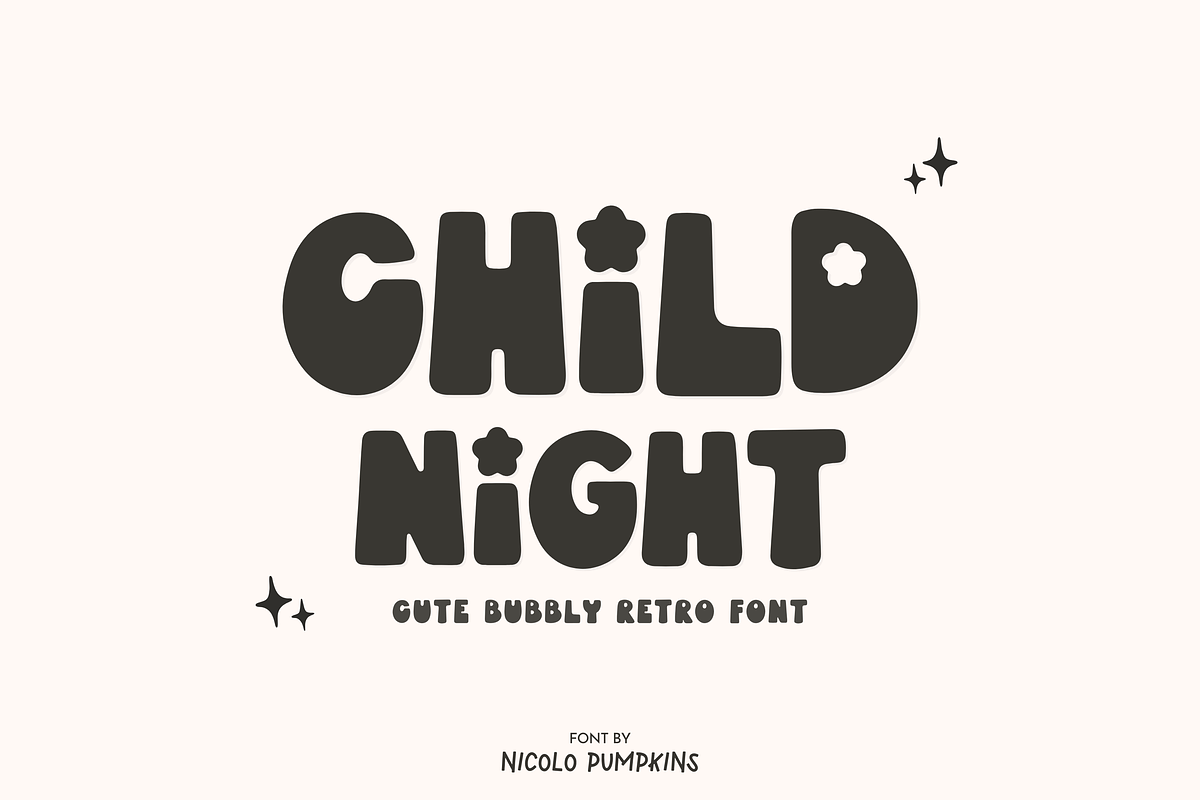 Child Night Font, a Font by Nicolo Pumpkins (Photo 1 of 10)