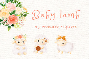 Baby Lamb Nursery Clipart