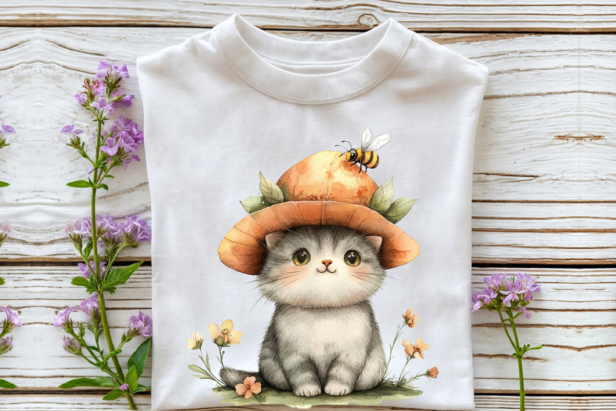 Whimsical Cat Watercolor Clipart, an Animal Illustration by Rose Art (Photo 4 of 6)