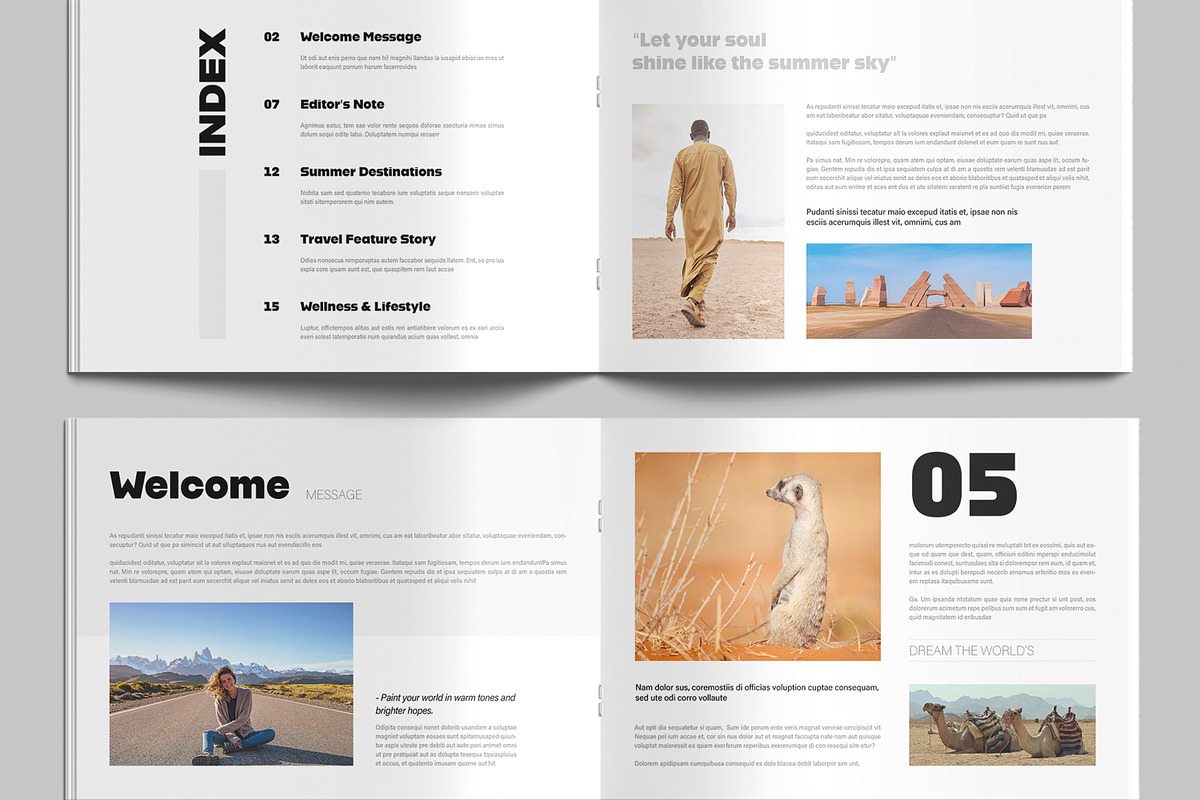 Sunny Summer Magazine Template preview 3
