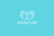 Dove with two hands logo template, a Branding & Logo Template by MindMuse (Thumbnail 1 of 2)