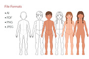 Kids Fashion Croquis Bundle, a Person Illustration by Shorena Fashion Draws (Thumbnail 7 of 13)