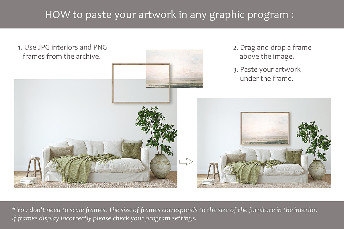 HOME IN TOSCANA Wall&Frame Mockups, a Print Template by MyHomeMockups (Photo 11 of 12)