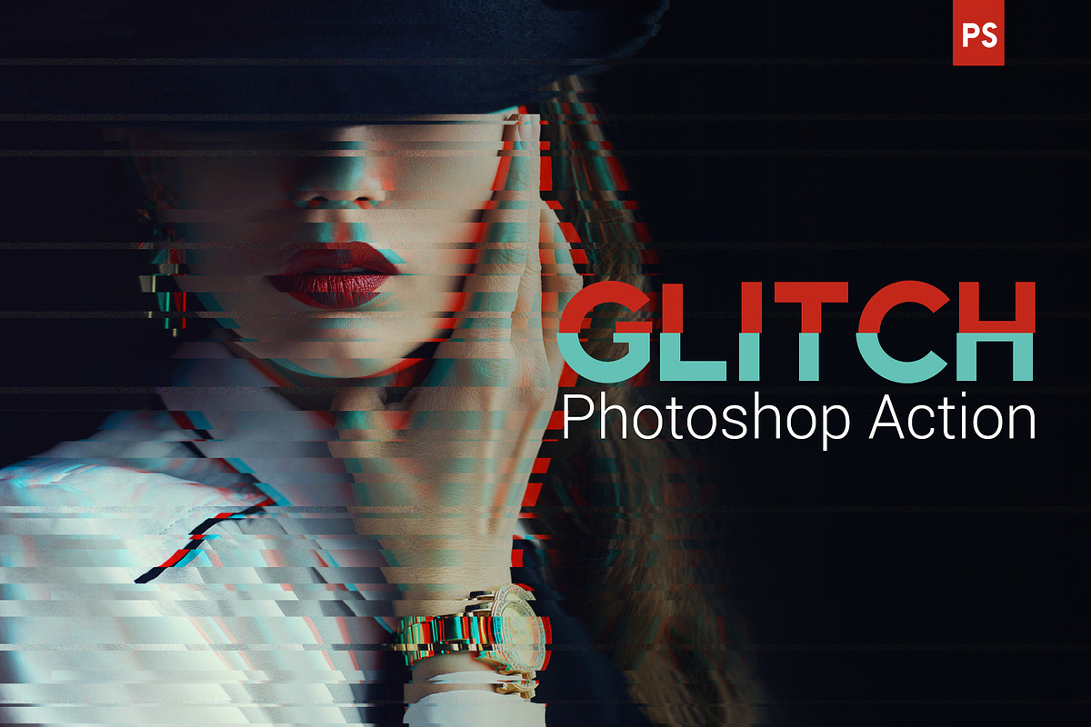 Glitch Photoshop Action, an Action Add-On by Effect-Hub (Photo 1 of 8)