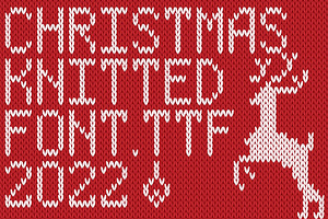 Hristmas Knitted Font