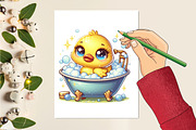 Watercolor Rubber Duck Png Clipart, a Seasonal Illustration by Craft Nest (Thumbnail 2 of 5)