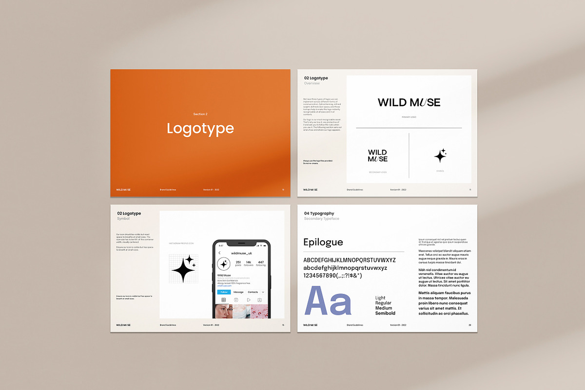 WILD MUSE / Brand Guidelines, a Brochure Template by Studio Dara (Photo 3 of 23)