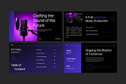 Black Modern Music Presentation, a Presentation Template by Eklip Studio (Thumbnail 3 of 6)