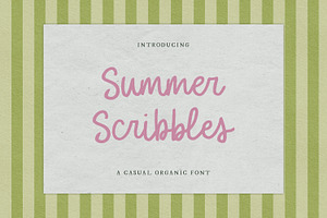 Summer Scribbles Organic Font, a Handwritten Font by The Creative Bix