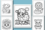 Adorable Simple Art Coloring Book, an Animal Illustration by Design Home (Thumbnail 5 of 6)