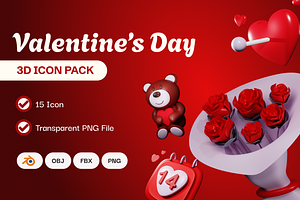 3D Valentine Icon Pack