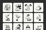 Cooking and Baking Doodle Icons, an Outline Icon by Vectors Market (Thumbnail 7 of 8)