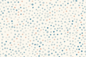 Seamless pattern, hand drawn watercolor dots in blue, light blue, a Pattern Graphic by Studio ANNA