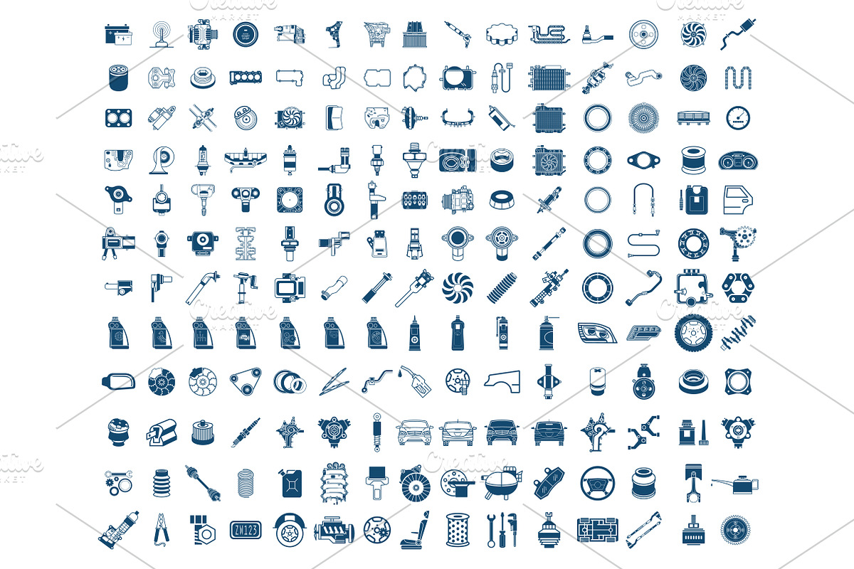Big Garage Set. EPS - JPEG - PNG, an Outline Icon by WINS Doodle shop (Photo 2 of 4)
