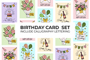 Birthday Card Set, an Invitation Template by Bekeen.co (Thumbnail 1 of 4)