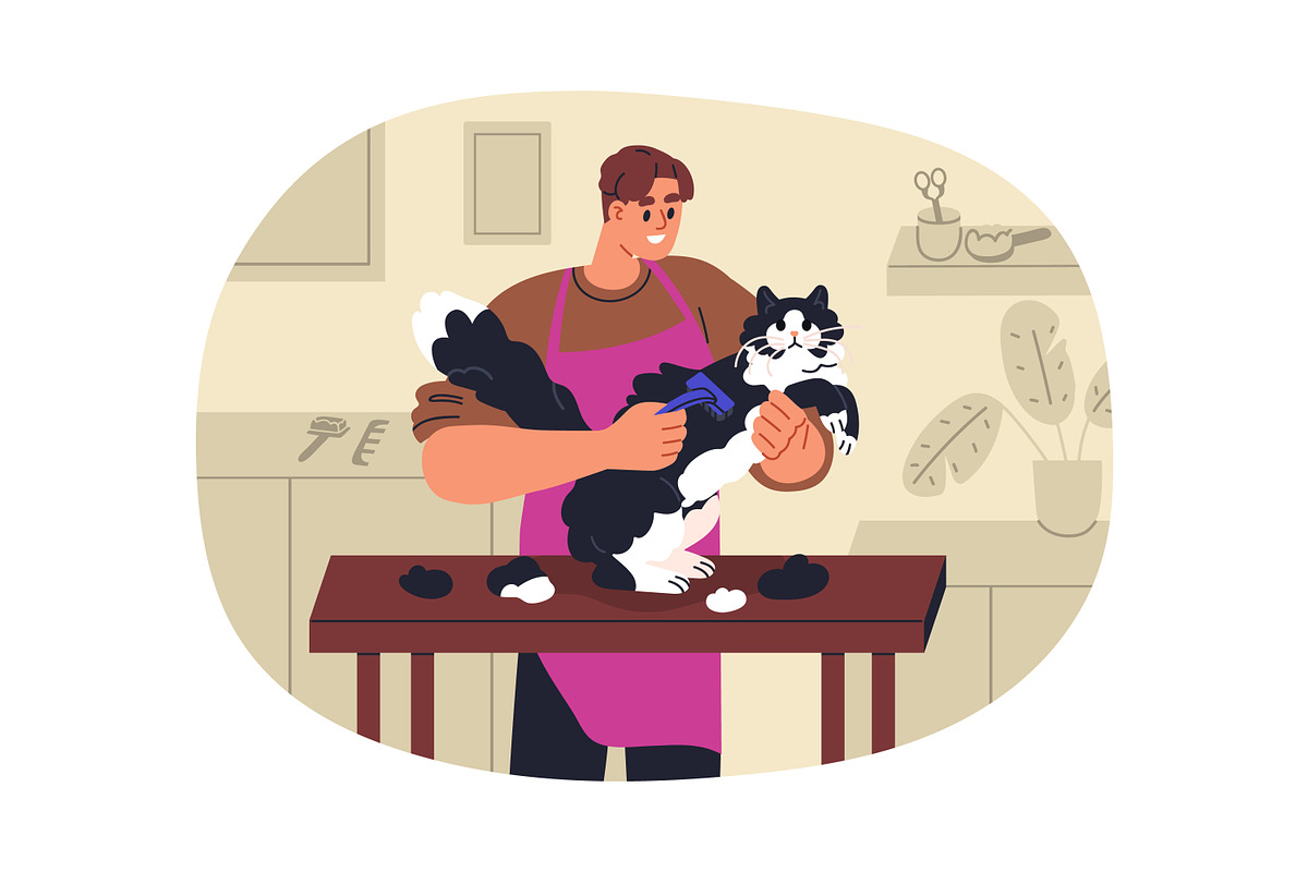 Dogs, cats in pet grooming salon set, an Animal Illustration by Good Studio (Photo 4 of 11)