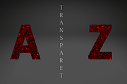 Red Glitter Star Alphabet Letters, an Illustration by tahananeart (Thumbnail 2 of 3)