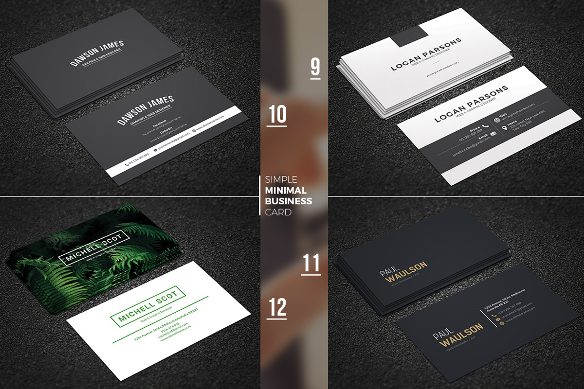 Clean Business Card Bundle, a Business Card Template by ThemeDevisers (Photo 4 of 5)