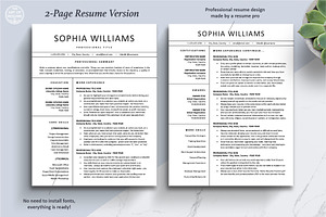 CV Resume Template Word & Pages