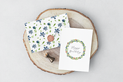 I'm Blue Watercolor Flowers Clip Art, an Illustration by OM Creativ (Thumbnail 7 of 8)