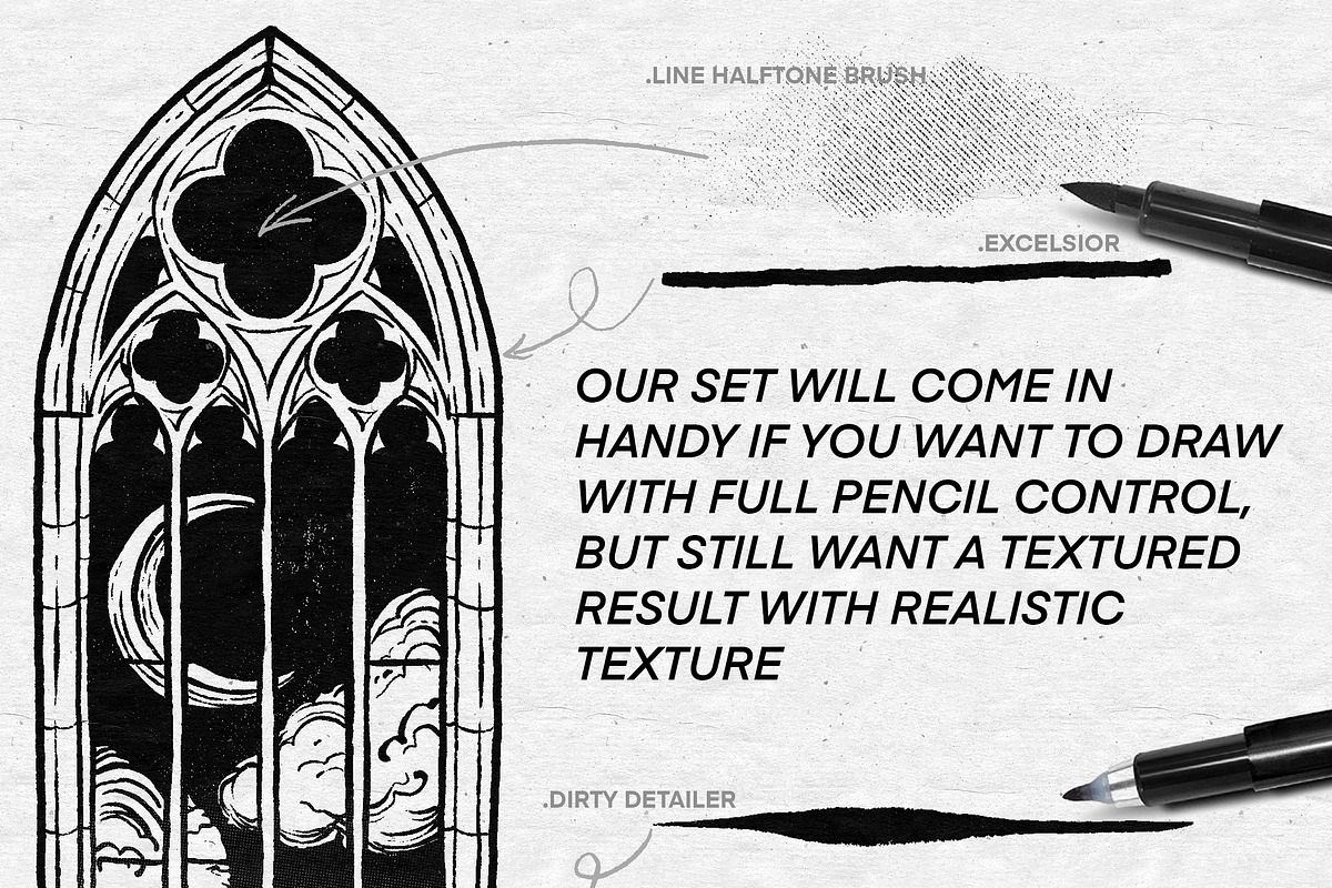 Ink Brushes For Procreate, a Brush Add-On by Nuclear Brushes (Photo 2 of 10)