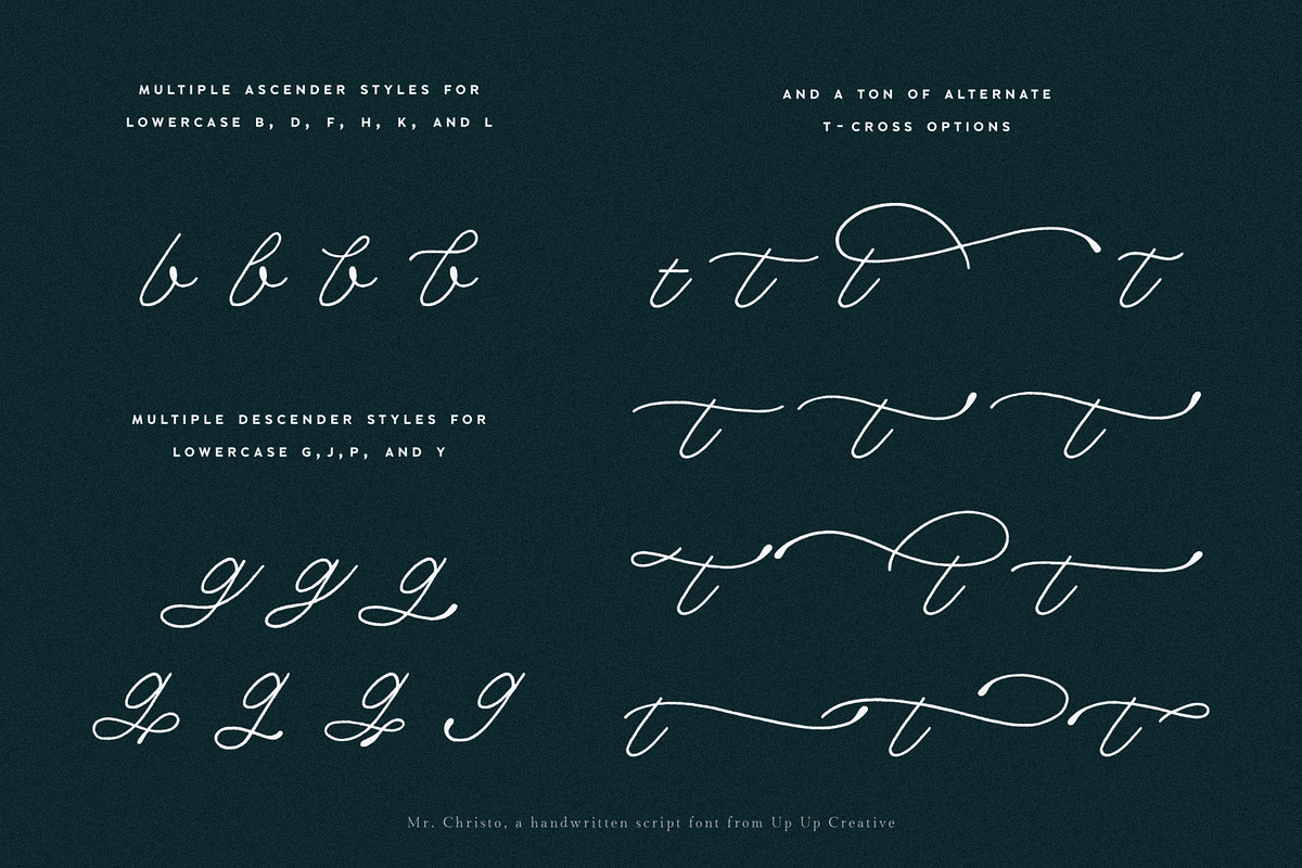 Mr Christo Calligraphy Script Font, a Script Font by Up Up Creative (Photo 9 of 16)