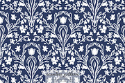 hand drawn folk floral pattern, a Pattern Graphic by Pink Studio Art (Thumbnail 1 of 4)