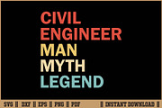 Civil Engineer Man Myth Legend SVG, a Work Illustration by Handy Arts Studio (Thumbnail 1 of 3)