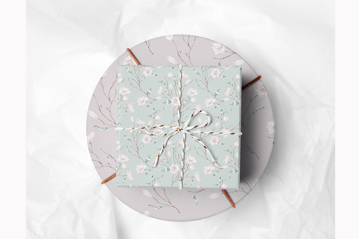 Elegant magnolias and eucalyptus, an Illustration by astelenadesign (Photo 6 of 16)