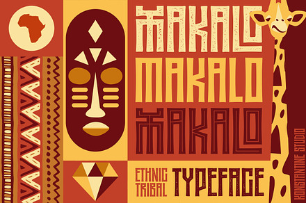 MAKALO - Ethnic Tribal Fonts, a Font by Konstantine Studio