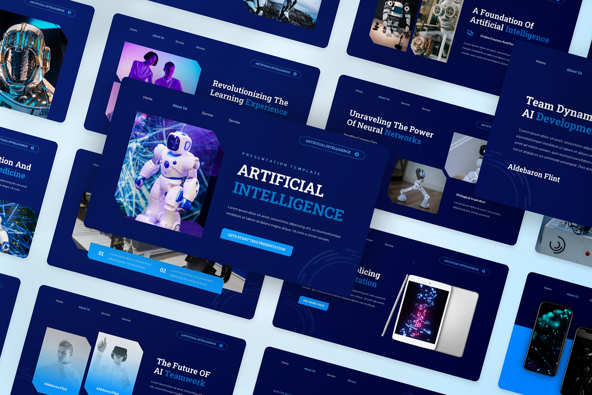 Artificial Intelligence Powerpoint, a Presentation Template by SquidPixey (Photo 7 of 7)