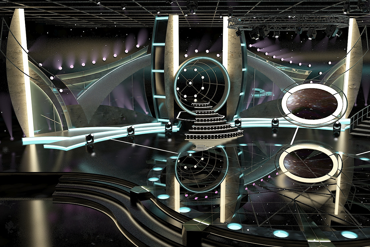 TV Studio Entertainment Set 1, an Architecture 3D Model by akerStudio (Photo 6 of 26)
