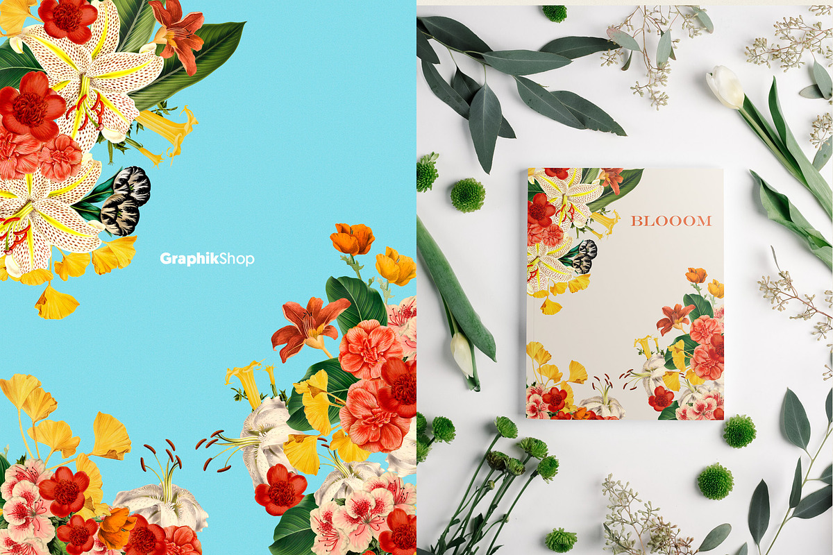 Vintage Summer Flowers Collection, a Pattern Graphic by Chus Moreno Studio (Photo 13 of 17)