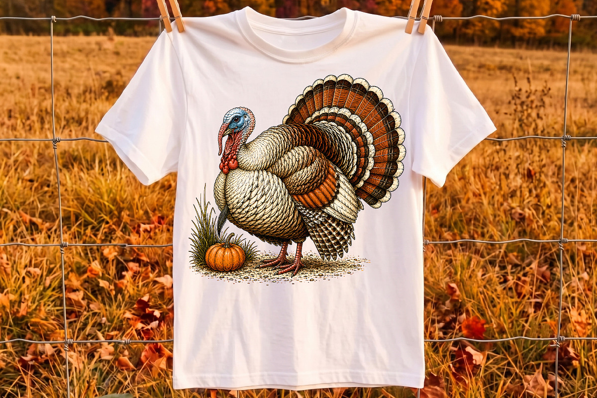 Vintage Thanksgiving Turkey PNG,Fall, a Person Illustration by Libby Wishes (Photo 3 of 4)