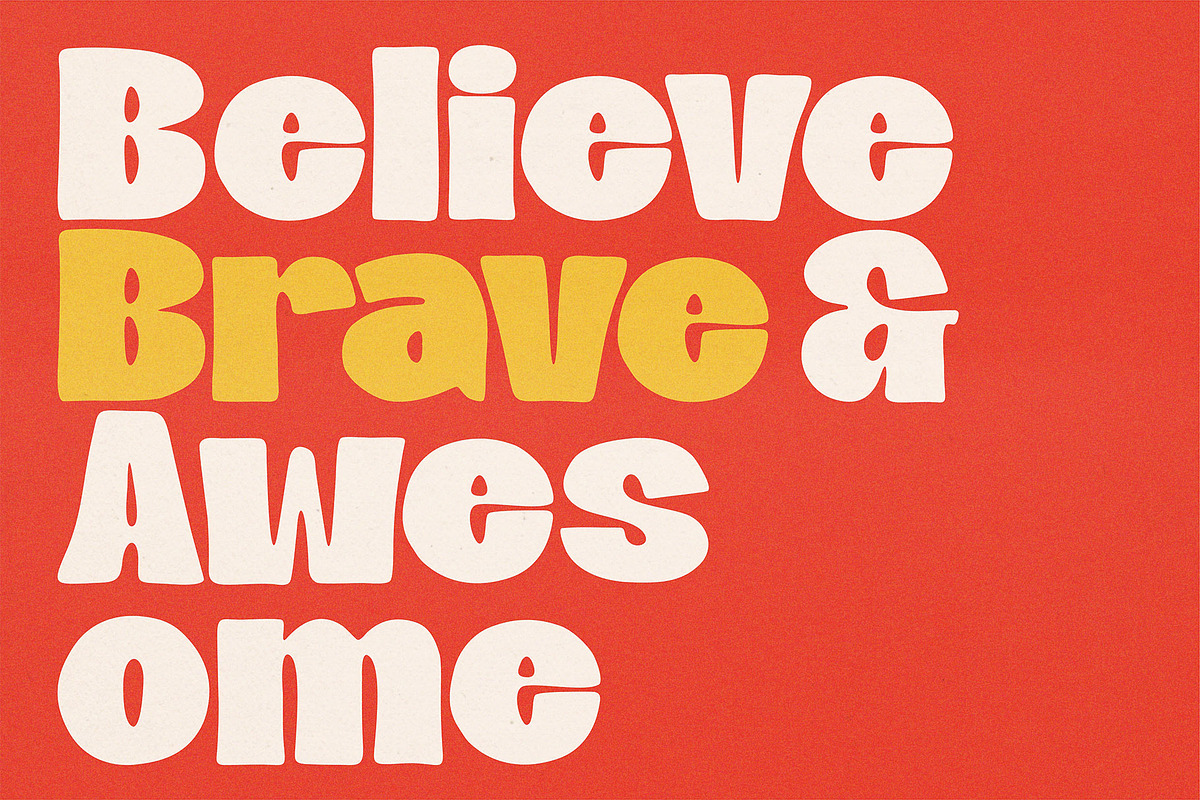 Rooly - Unique Chunky Display Font, a Sans Serif Font by Bentype Studio (Photo 2 of 7)
