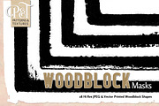 Woodblock Masks, a Texture Graphic by Patterns & Textures (Thumbnail 1 of 5)
