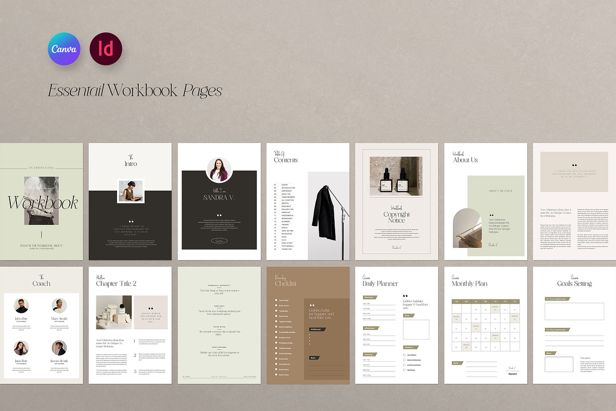 Course Workbook Template CANVA, a Magazine Template by creathrivestudio (Photo 10 of 17)