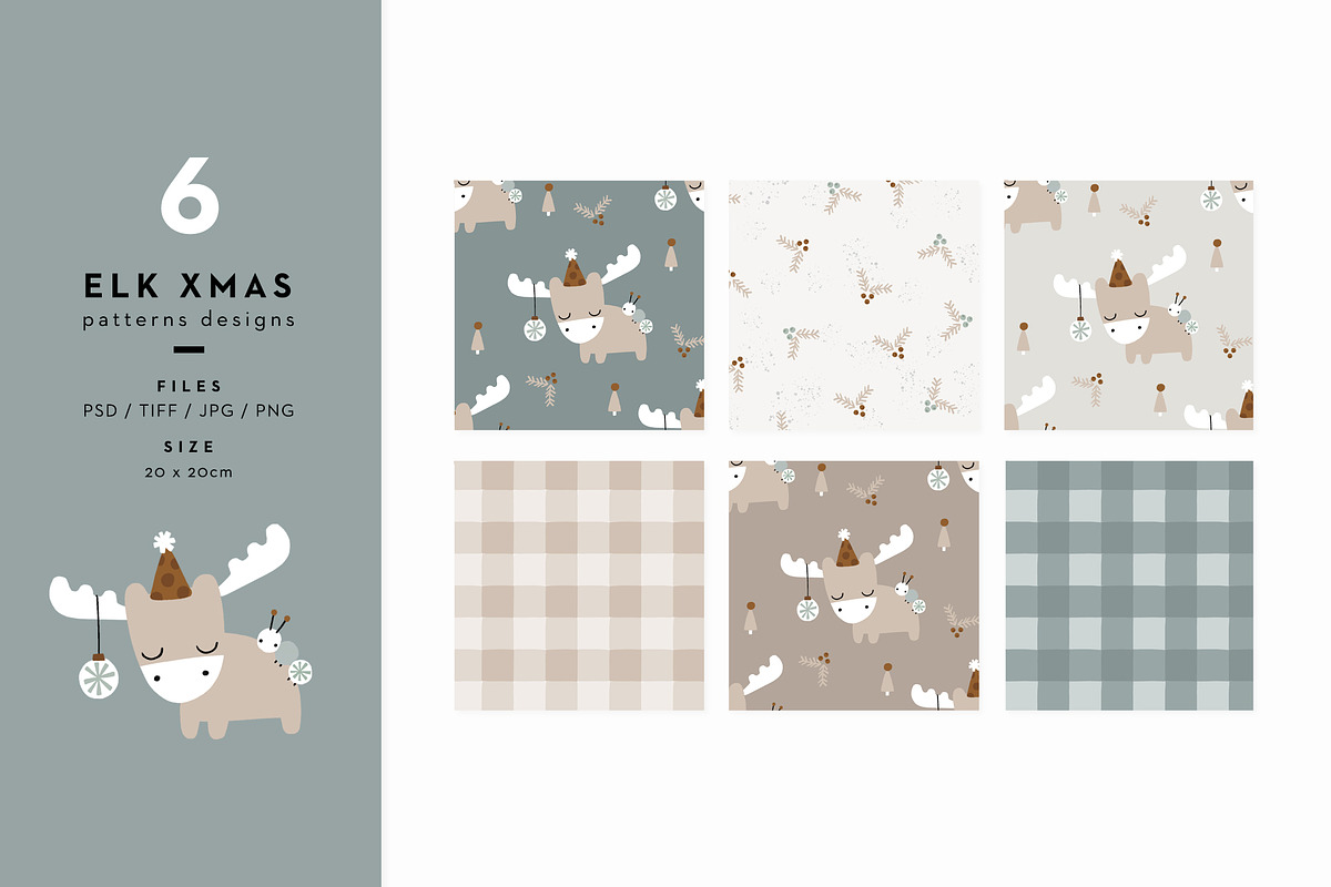 Elk Xmas, a Pattern Graphic by Muriel Petitpattern (Photo 2 of 6)