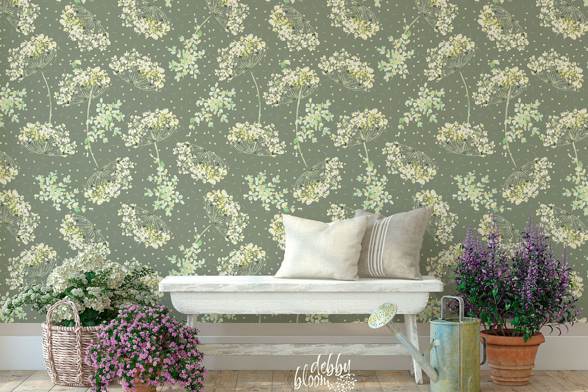 QUEEN ANNE'S LACE - Seamless Pattern, a Pattern Graphic by Debby Blooms (Photo 4 of 5)