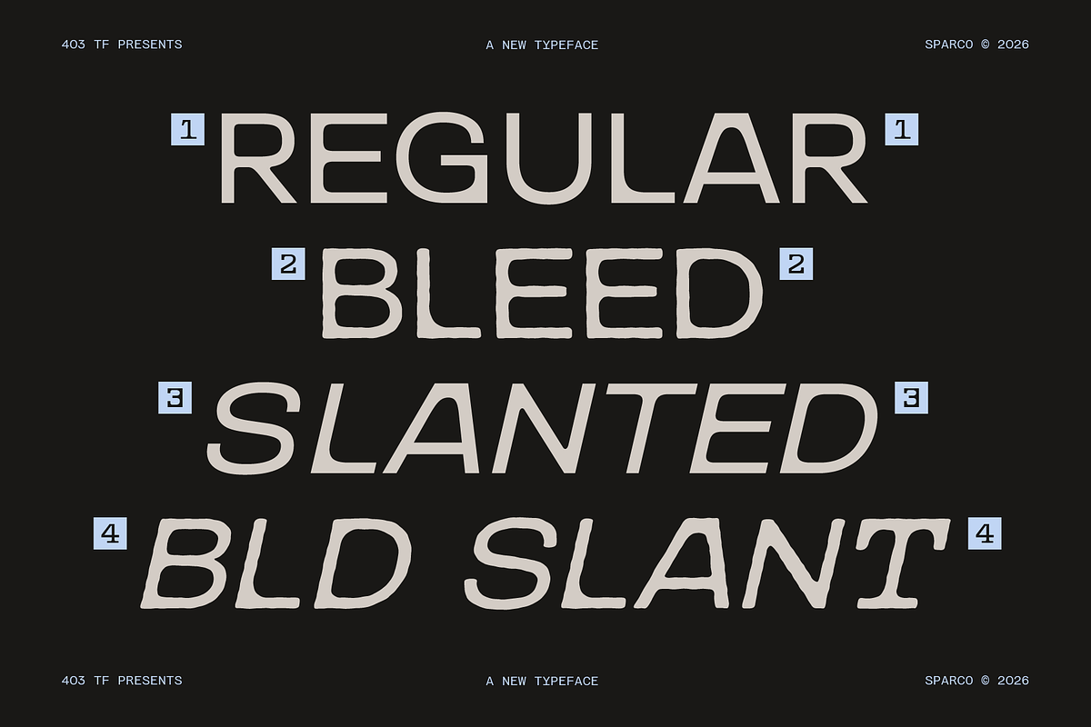403 Sparco, a Sans Serif Font by 403 Type Foundry (Photo 5 of 13)