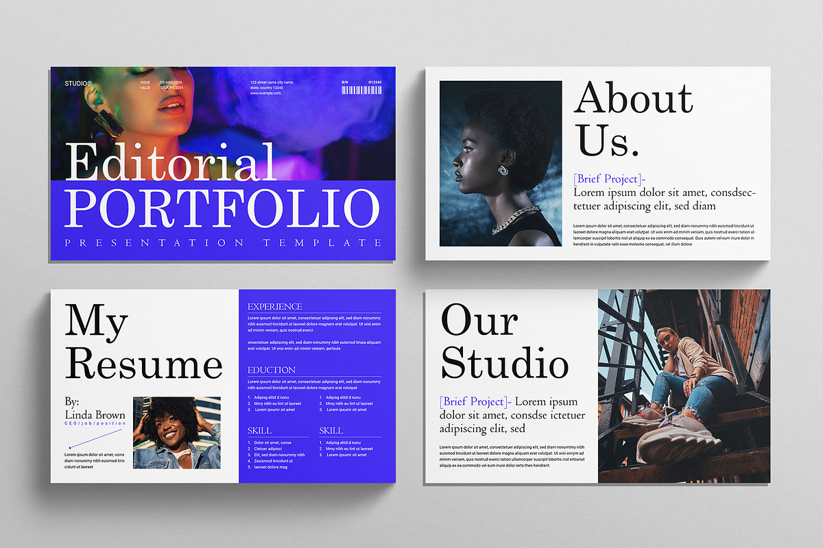 Editorial Portfolio Presentation, a Presentation Template by E-Type (Photo 2 of 5)