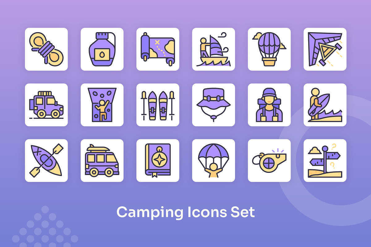 Camping Icons Set - Filled Line, an Icon by Kmg Design (Photo 3 of 3)