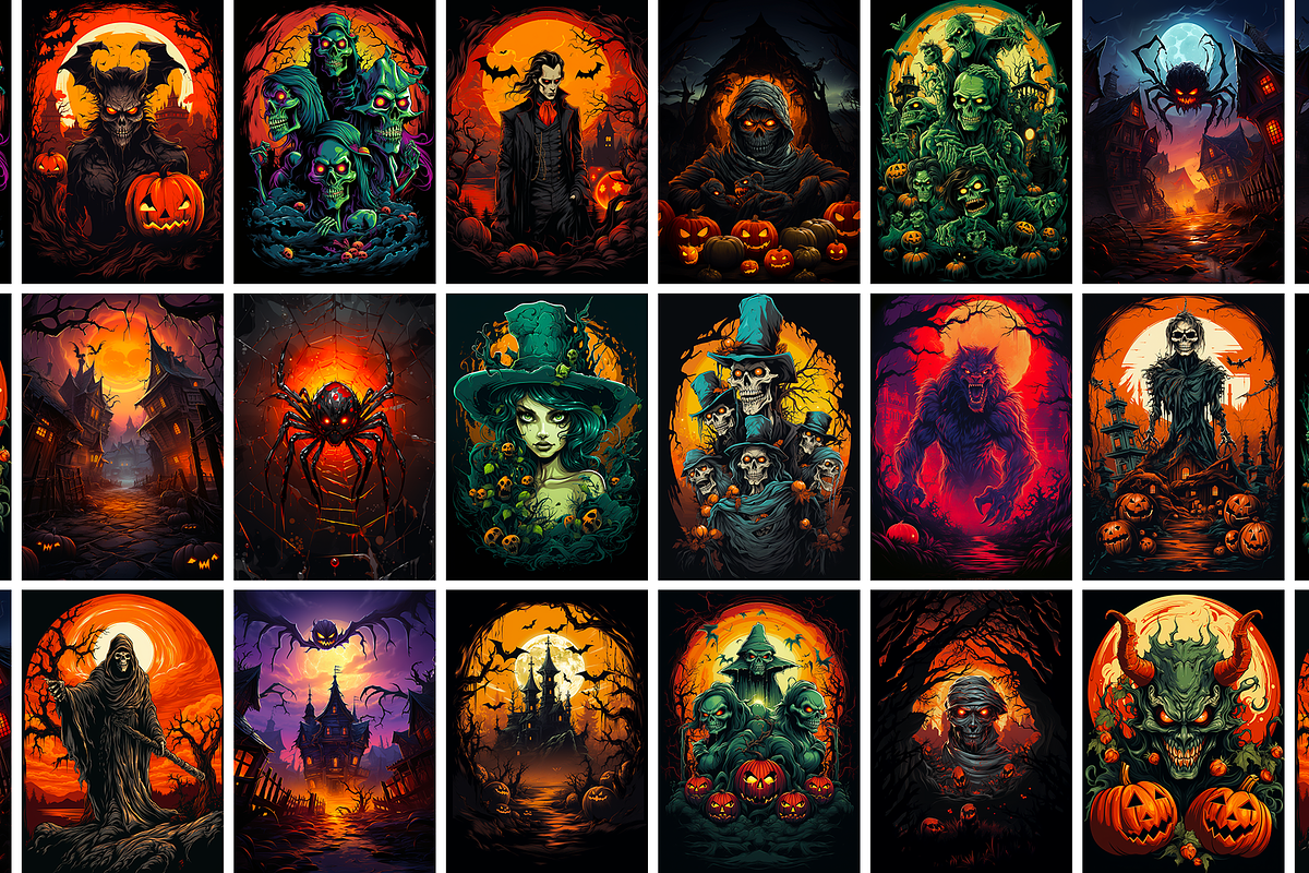 Deadly Creepy Halloween Vectors, an Illustration by Fresh Design Elements (Photo 12 of 13)