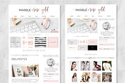 50 Piece Blog Kit Marble & Rose Gold, a Templates & Theme by Inky Jar Design Studio (Thumbnail 4 of 6)