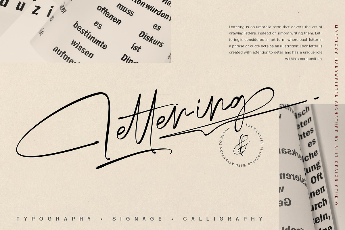 Mrattoos Signature Script Font, a Script Font by alit design (Photo 13 of 15)