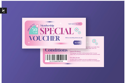 Membership Voucher Y2k Theme, a Card Template by Neermana