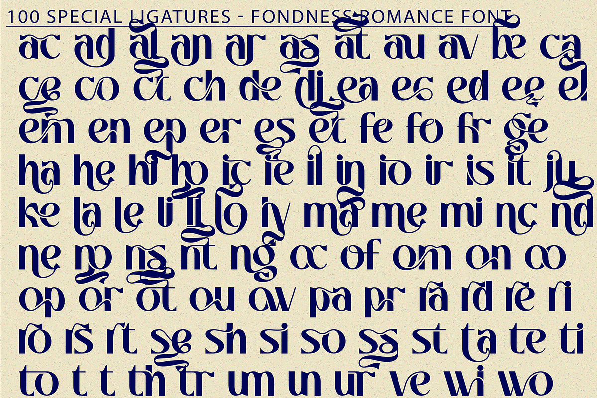 Fondness Romance Font, a Sans Serif Font by 177Studio (Photo 7 of 8)