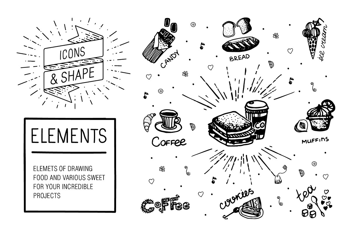 Hand draw Cookies, an Object Graphic by Vladimir Vihrev (Photo 4 of 10)