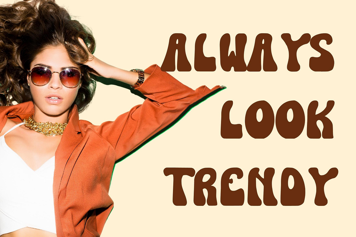 FlowerBreeze - A Groovy Display Font, a Symbol Font by AQR Studio (Photo 8 of 9)