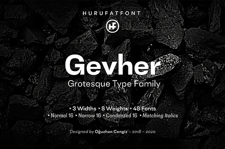 Gevher Grotesque, a Sans Serif Font by Hurufatfont
